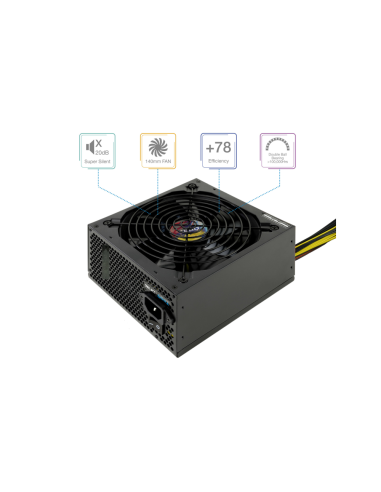 TooQ TQAPOLO-650SP unidad de fuente de alimentación 650 W 20+4 pin ATX ATX Negro