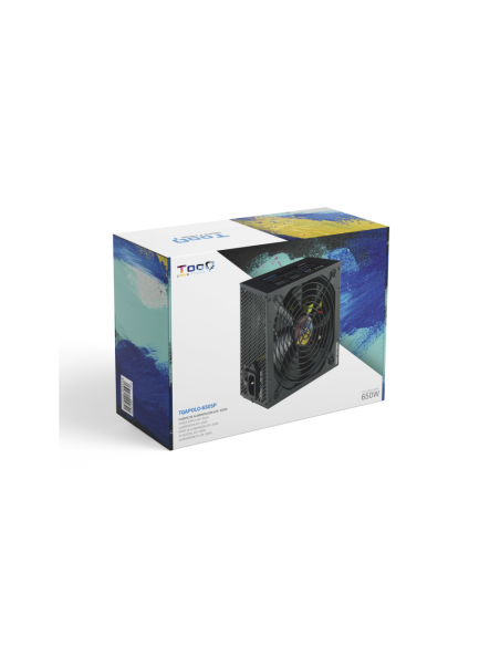 TooQ TQAPOLO-650SP unidad de fuente de alimentación 650 W 20+4 pin ATX ATX Negro