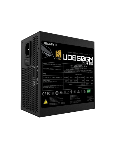 GIGABYTE GP-UD850GM PG5 unidad de fuente de alimentación 850 W 20+4 pin ATX ATX Negro
