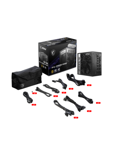 MSI MPG A1000G PCIE5 unidad de fuente de alimentación 1000 W 20+4 pin ATX ATX Negro