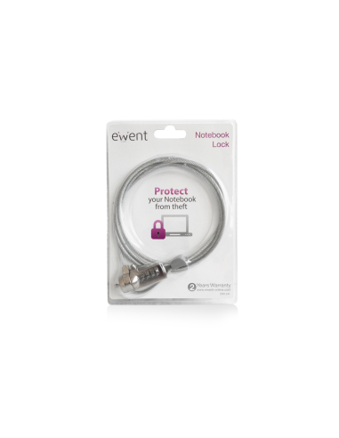 Ewent EW1241 cable antirrobo Plata 1,5 m