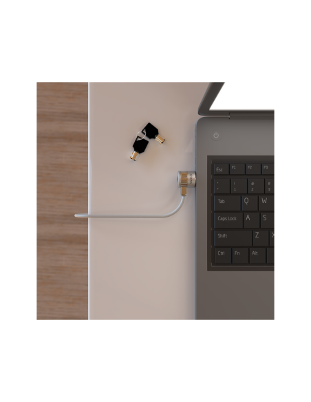 AISENS Cable de Seguridad con Cerradura de Llave para Ordenador, Monitor, Portatil 1.5 m