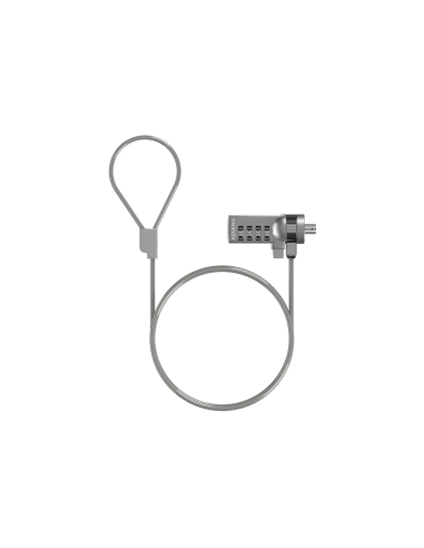 AISENS Cable de Seguridad con Cerradura de Combinacion para Ordenador, Monitor, Portatil 1.5M