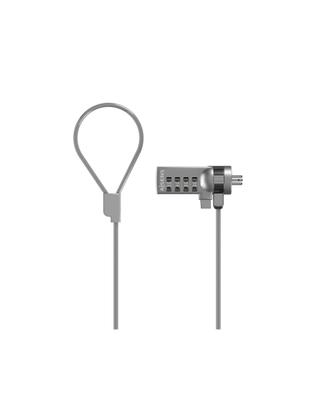 AISENS Cable de Seguridad con Cerradura de Combinacion para Ordenador, Monitor, Portatil 1.5M