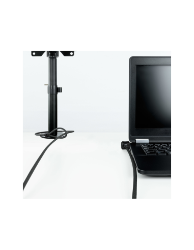 TooQ Cable de Seguridad con Llave para Portátiles 1.5 metros, Gris Oscuro