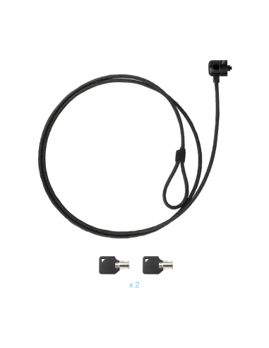 TooQ Cable de Seguridad con Llave para Portátiles 1.5 metros, Gris Oscuro