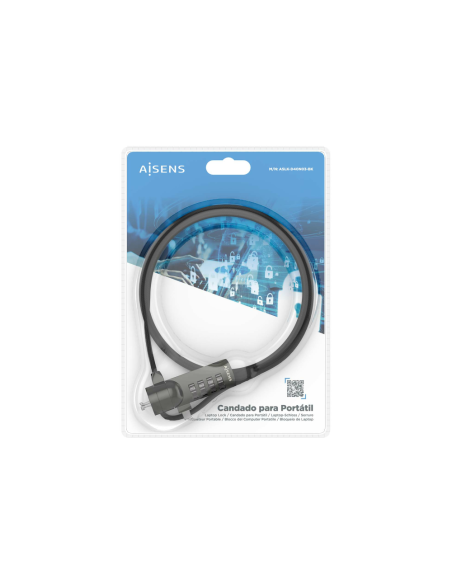 AISENS ASLK-D40N03-BK cable antirrobo Negro 1,5 m