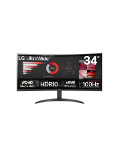 LG 34WR50QK-B pantalla para PC 86,4 cm (34") 3440 x 1440 Pixeles Wide Quad HD Negro