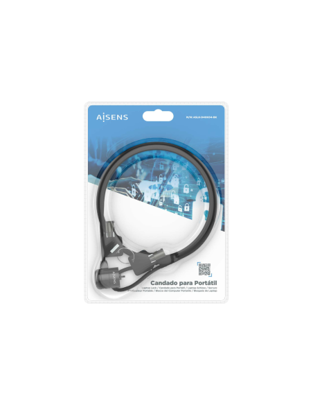 AISENS ASLK-D40K04-BK cable antirrobo Negro 1,5 m