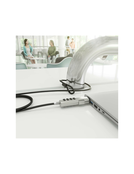 AISENS ASLK-D50N05-BK cable antirrobo Negro 1,5 m