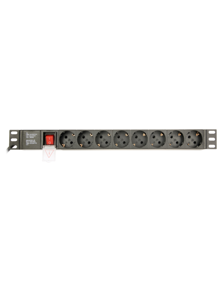 Gembird EG-PDU-014 unidad de distribución de energía (PDU) 8 salidas AC 1U Negro