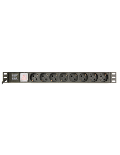 Gembird EG-PDU-014-C14 unidad de distribución de energía (PDU) 8 salidas AC 1U Negro