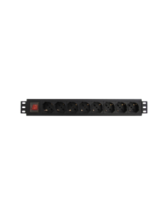 WP WPN-PDU-G01-08 unidad de distribución de energía (PDU) 8 salidas AC 1.5U Negro