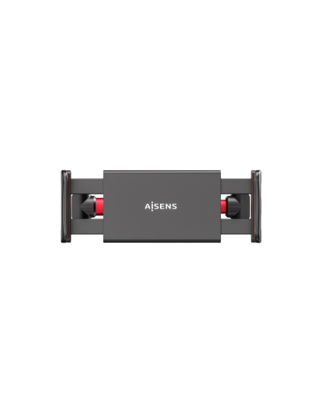 AISENS Soporte Coche Ajustable (1 Pivote) Para Reposacabezas Para Telefono / Tablet, Rojo
