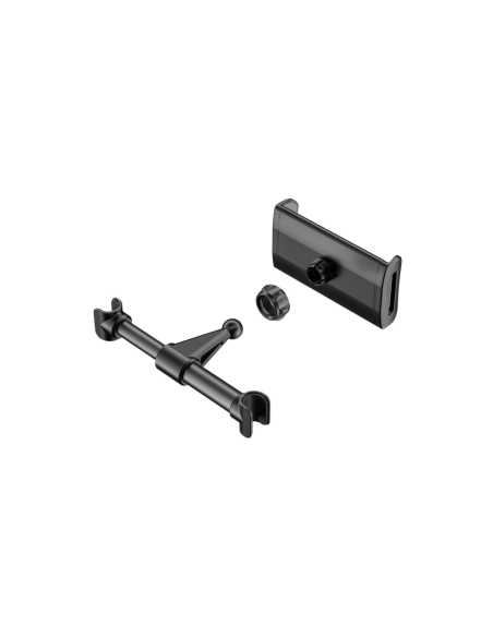 AISENS Soporte Coche Ajustable (1 Pivote) Para Reposacabezas Para Telefono / Tablet, Negro