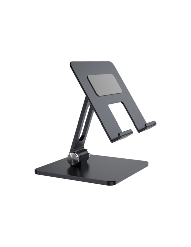 AISENS Soporte de Sobremesa Tamaño XXL Ajustable (2 Pivotes) para Movil / Tablet, Gris