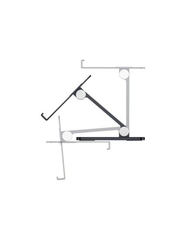 AISENS Soporte de Sobremesa Tamaño XXL Ajustable (2 Pivotes) para Movil / Tablet, Gris