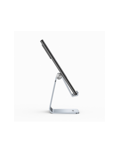 AISENS Soporte De Sobremesa Tamaño M Ajustable (1 Pivote) Para Movil / Tablet, Plata