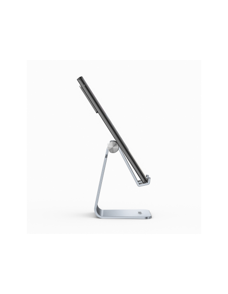 AISENS Soporte De Sobremesa Tamaño M Ajustable (1 Pivote) Para Movil / Tablet, Plata