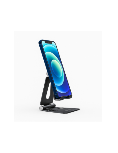 AISENS Soporte De Sobremesa Tamaño M Ajustable (2 Pivotes) Para Movil / Tablet, Negro