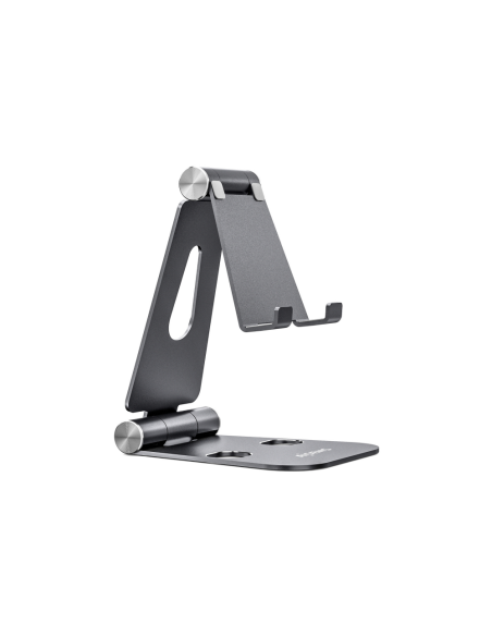 AISENS Soporte De Sobremesa Tamaño XL Ajustable (2 Pivotes) Para Movil / Tablet, Gris