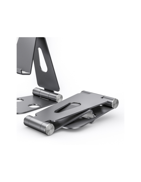 AISENS Soporte De Sobremesa Tamaño XL Ajustable (2 Pivotes) Para Movil / Tablet, Gris
