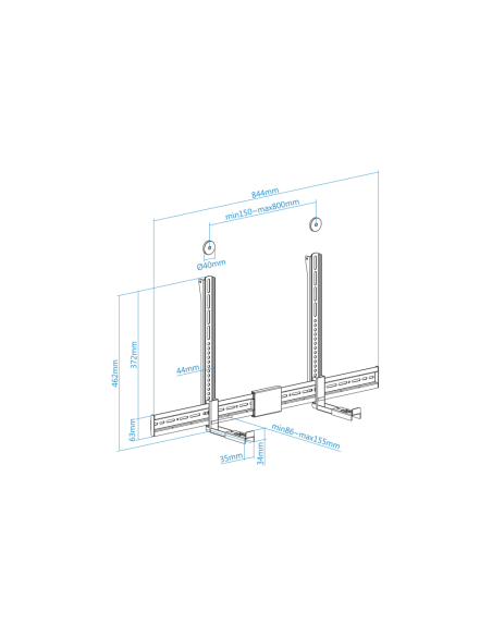 TooQ TQSBM-01 kit de montaje Negro