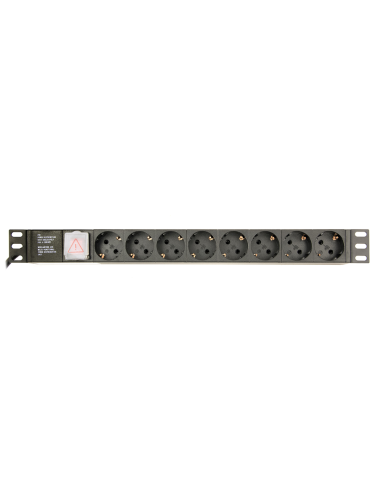 Gembird EG-PDU-014-C14 unidad de distribución de energía (PDU) 8 salidas AC 1U Negro