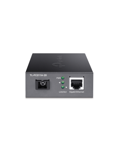 TP-Link TL-FC311A-20 convertidor de medio 1000 Mbit/s Monomodo Negro