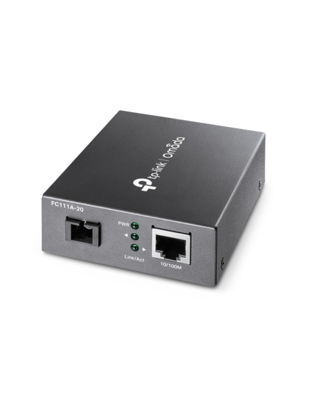 TP-Link Omada FC111A-20 convertidor de medio 100 Mbit/s Monomodo Negro