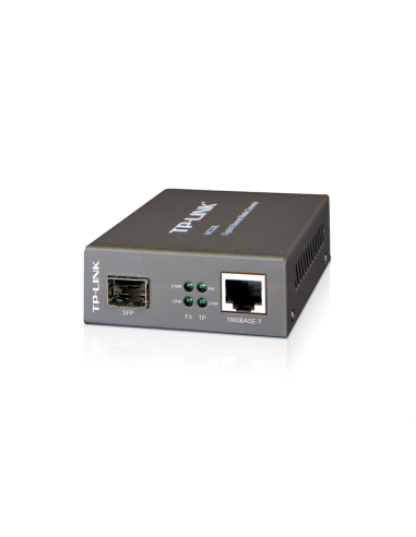 TP-Link MC220L convertidor de medio 1000 Mbit/s Multimodo, Monomodo Negro