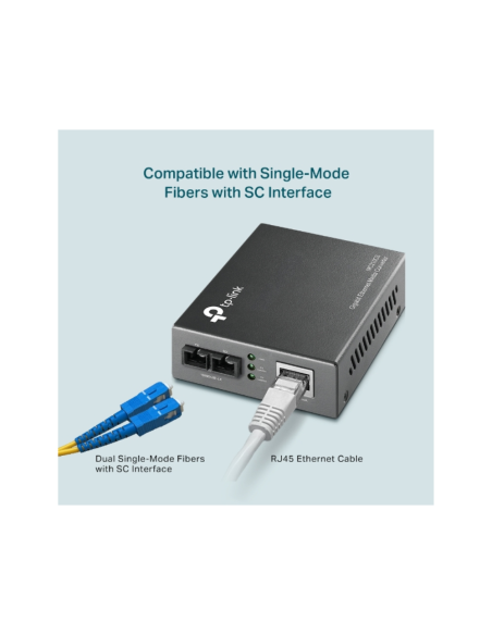 TP-Link MC210CS convertidor de medio 1000 Mbit/s 1310 nm Monomodo Negro
