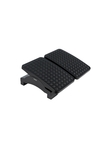 TooQ Reposapiés Ajustable en Altura e Inclinación, Negro