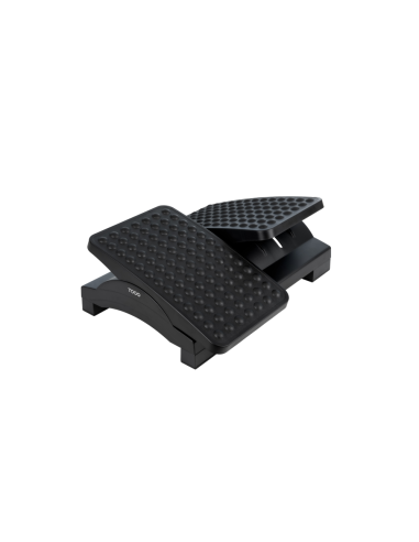 TooQ Reposapiés Ajustable en Altura e Inclinación, Negro