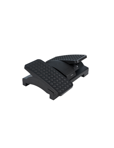 TooQ Reposapiés Ajustable en Altura e Inclinación, Negro