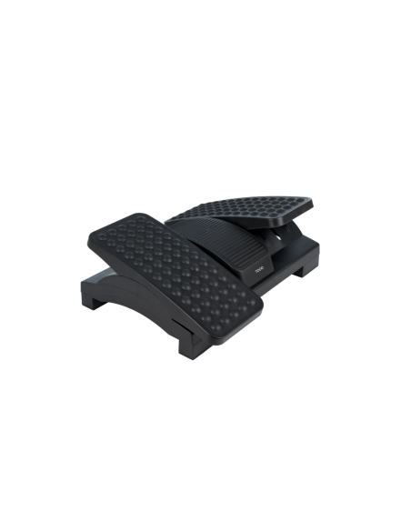 TooQ Reposapiés Ajustable en Altura e Inclinación, Negro