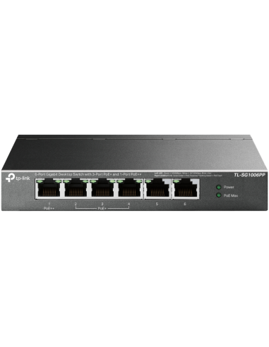 TP-Link TL-SG1006PP switch No administrado Gigabit Ethernet (10/100/1000) Energía sobre Ethernet (PoE) Gris