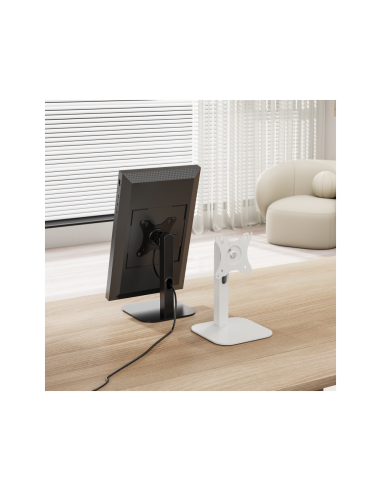 AISENS Soporte de Mesa Eco Giratorio e Inclinable Para Monitor/POS 2.5kg de 10"-24", Negro