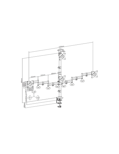 AISENS DT27TSR-379 soporte para TV 68,6 cm (27")