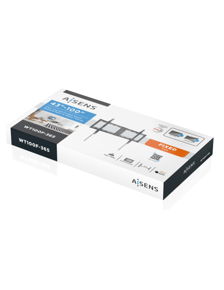 AISENS Soporte Eco Ultra Delgado Para Monitor/TV 75kg de 43"-100", Negro