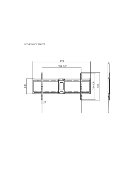AISENS Soporte Eco Ultra Delgado Para Monitor/TV 75kg de 43"-100", Negro