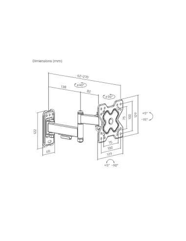 AISENS WT32TSR-381 soporte para TV 81,3 cm (32")