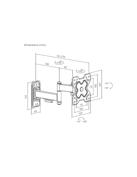 AISENS WT32TSR-381 soporte para TV 81,3 cm (32")