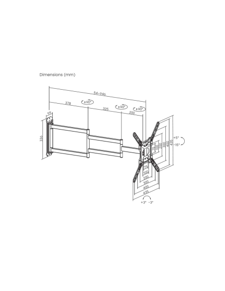 AISENS WT65TSLE-385 soporte para TV 165,1 cm (65")