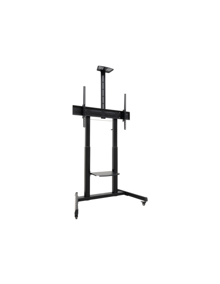 TooQ “AQUILES” Soporte de Suelo con Ruedas con Regulación de Altura para Pantallas 60"-100", Negro