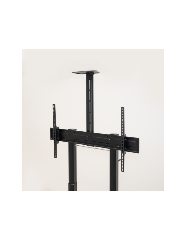 TooQ “AQUILES” Soporte de Suelo con Ruedas con Regulación de Altura para Pantallas 60"-100", Negro