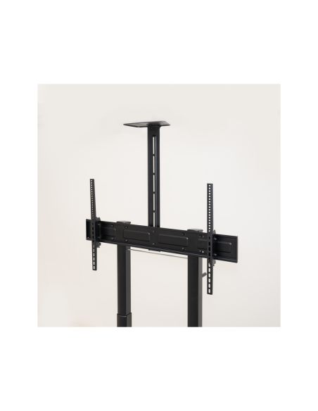 TooQ “AQUILES” Soporte de Suelo con Ruedas con Regulación de Altura para Pantallas 60"-100", Negro