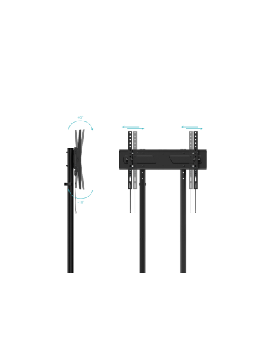 TooQ “KEFRÉN” Soporte de suelo con Ruedas para pantallas de 37”-70”, Negro