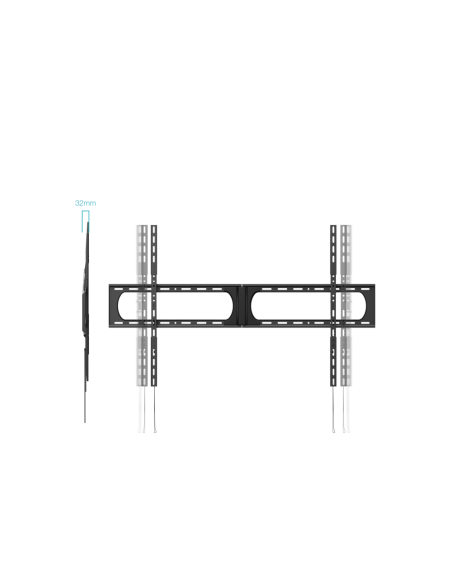 TooQ Soporte Fijo de Pared para Pantallas 37”-140”, Negro