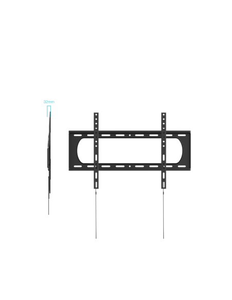 TooQ Soporte Fijo de Pared para Pantallas 37”-140”, Negro